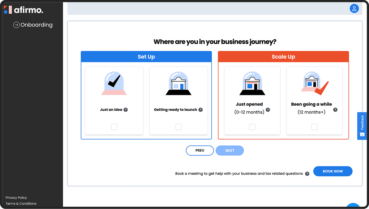 Onboarding split across multiple screens