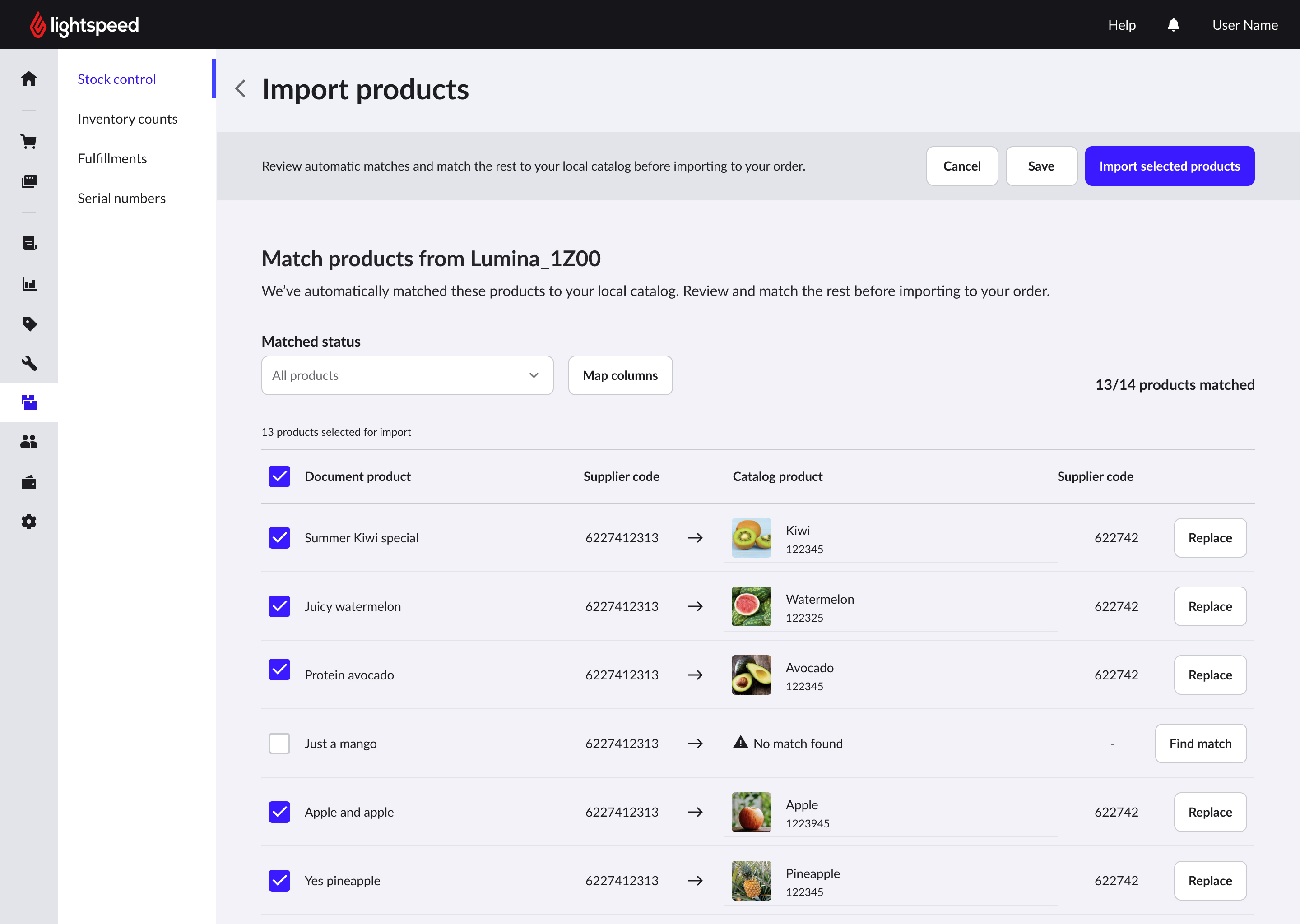 Direction B: dedicated import and matching workspace